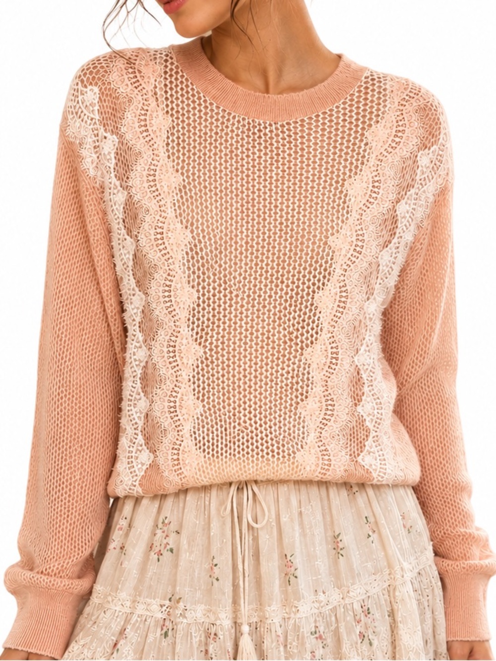 GIAMBA Giambattista Valli Pink Mohair Blend Fluffy Knit Sweater made inItaly XS
